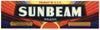 Sunbeam Brand Vintage Fresno Grape Crate Label