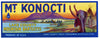 Mt. Konocti Brand Vintage Lake County Pear Crate Label, lug