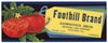 Foothill Brand Vintage Tomato Crate Label