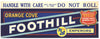 Foothill Brand Vintage Dinuba Grape Crate Label