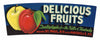 Delicious Fruits Brand Vintage Kentucky Apple Crate Label, lug