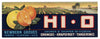 Hi O Brand Vintage Tampa Florida Citrus Crate Label