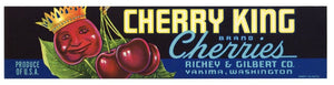 Cherry King Brand Vintage Yakima Washington Fruit Crate Label