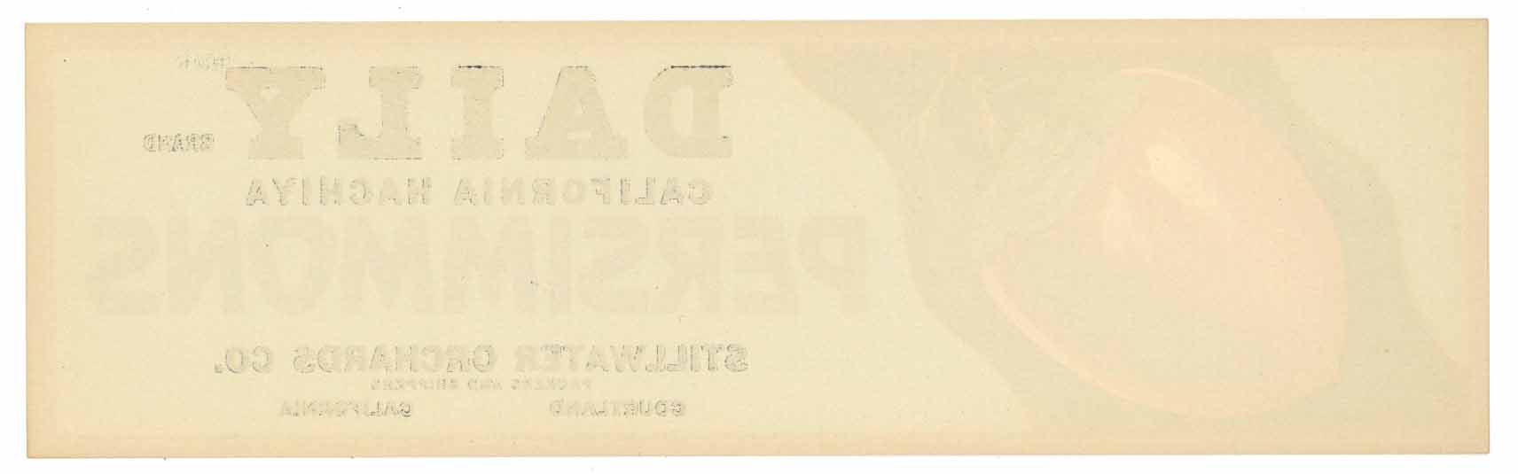 Daily Brand Vintage Persimmon Crate Label – thelabelman