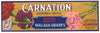 Carnation Brand Vintage Malaga Grape Crate Label