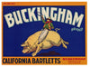 Buckingham Brand Vintage Vacaville Pear Crate Label