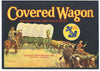 Covered Wagon Brand Vintage Newcastle California Pear Crate Label, old