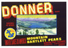Donner Brand Vintage Placer County Pear Crate Label