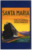 Santa Maria Brand Vintage Vegetable Crate Label, L