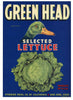 Green Head Brand Vintage San Jose Vegetable Crate Label
