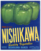 Nishikawa Brand Vintage Coachella Valley Pepper Crate Label