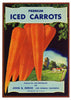 Iced Carrots Brand Vintage Vegetable Crate Label