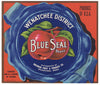 Blue Seal Brand Vintage Wenatchee Washington Apple Crate Label