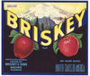 Briskey Brand Vintage Naches Washington Apple Crate Label