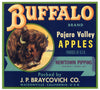 Buffalo Brand Vintage Watsonville Apple Crate Label