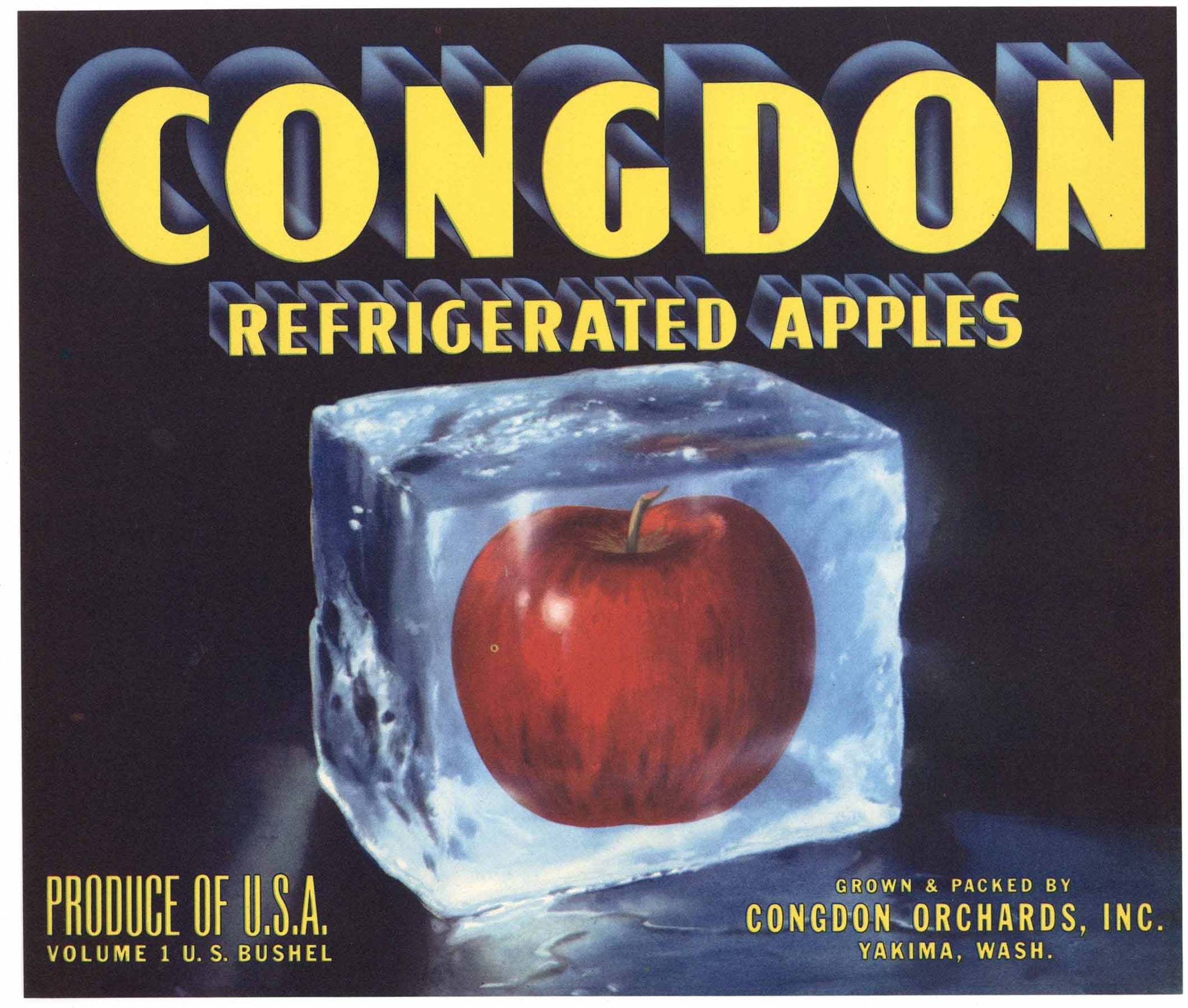 Congdon Brand Vintage Yakima Washington Apple Crate Label