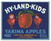 Hy-Land-Kids Brand Vintage Cowiche Washington Apple Crate Label, gp