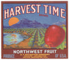Harvest Time Brand Vintage Yakima Washington Apple Crate Label