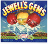 Jewell's Gems Brand Vintage Sebastopol Apple Crate Label d