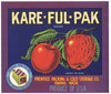 Kare-Ful-Pak Brand Vintage Yakima Washington Apple Crate Label, purple