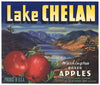 Lake Chelan Brand Vintage Washington Apple Crate Label