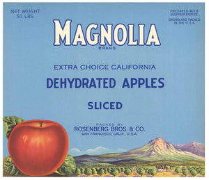 Magnolia Brand Vintage Dehydrated Apple Crate Label