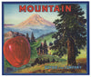 Mountain Brand Vintage Oregon Apple Crate Label 1bu