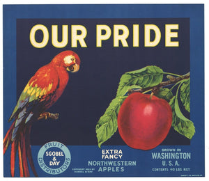 Our Pride Brand Vintage Apple Crate Label