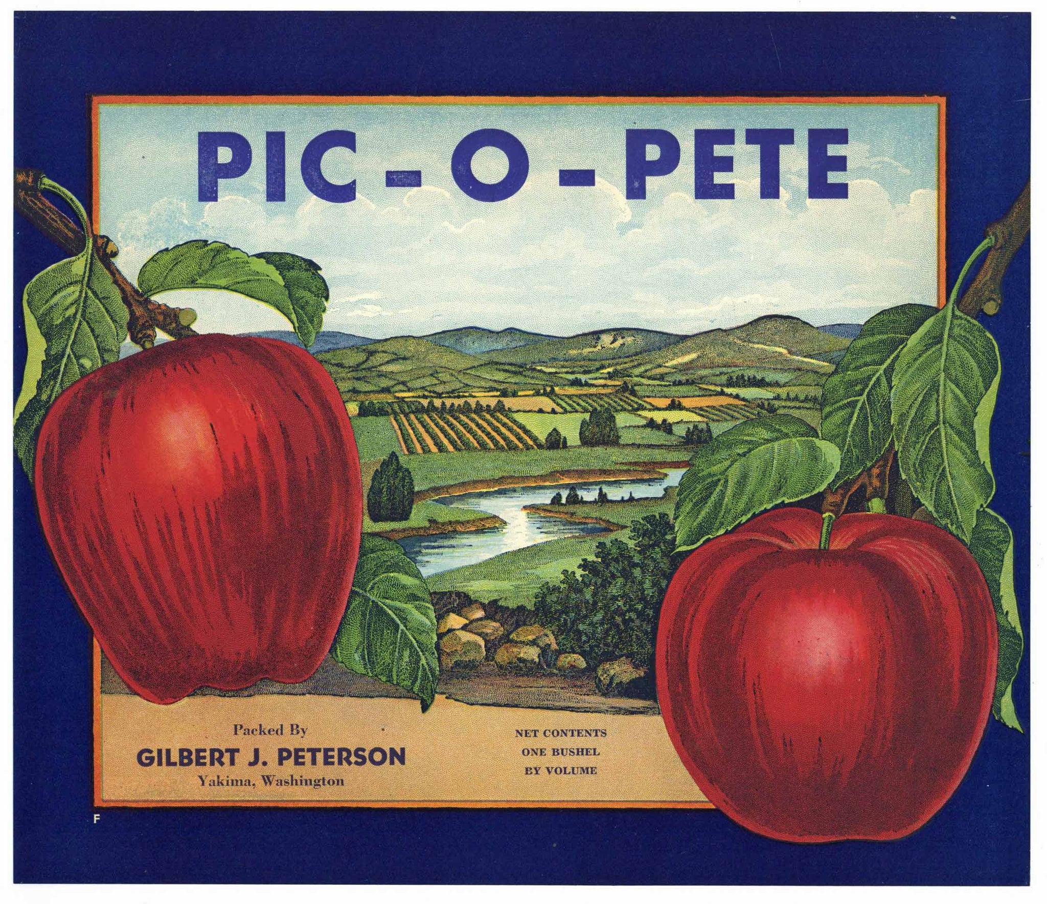 Pic-O-Pete Brand Yakima Washington Apple Crate Label