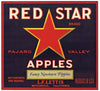 Red Star Brand Watsonville Apple Crate Label