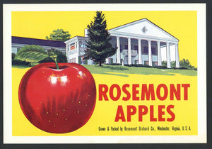 Rosemont Brand Vintage Winchester Virginia Apple Crate Label
