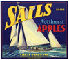Sails Brand Vintage Washington Apple Crate Label