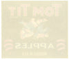 Tom Tit Brand Vintage Apple Crate Label