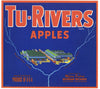 Tu-Rivers Brand Wenatchee Washington Apple Crate Label