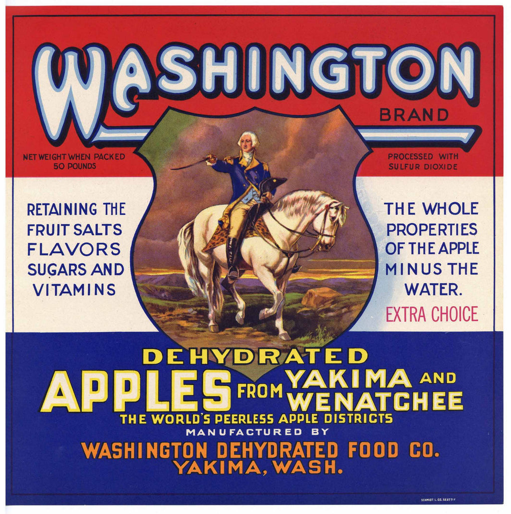 Washington Brand Vintage Yakima Apple Crate Label, George