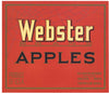 Webster Brand Vintage Hood River Oregon Apple Crate Label, r