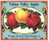 Yakima Valley Apples Brand Vintage Washington Apple Crate Label
