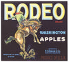 Rodeo Brand Vintage Wenatchee Washington Apple Crate Label