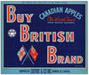 Buy British Brand Vintage Vernon Canada Apple Crate Label