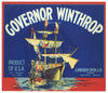 Governor Winthrop Brand Vintage Yakima Washington Apple Crate Label
