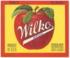 Wilko Brand Vintage Apple Crate Label, red, yellow