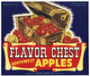 Flavor Chest Brand Vintage Northwest Apple Crate Label