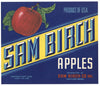 Sam Birch Brand Vintage Portland Oregon Apple Crate Label