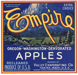 Empire Brand Vintage Washington Apple Crate Label, M