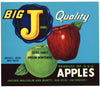 Big J Brand Vintage  Apple Crate Label
