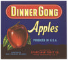 Dinner Gong Brand Vintage Yakima Washington Apple Crate Label