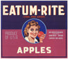 Eatum-Rite Brand Vintage Hood River Oregon Apple Crate Label