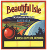 Beautiful Isle Brand Vintage Australian Apple Crate Label