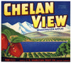 Chelan View Brand Vintage Wenatchee Washington Apple Crate Label
