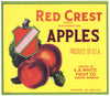 Red Crest Brand Vintage Clarkston Washington Apple Crate Label